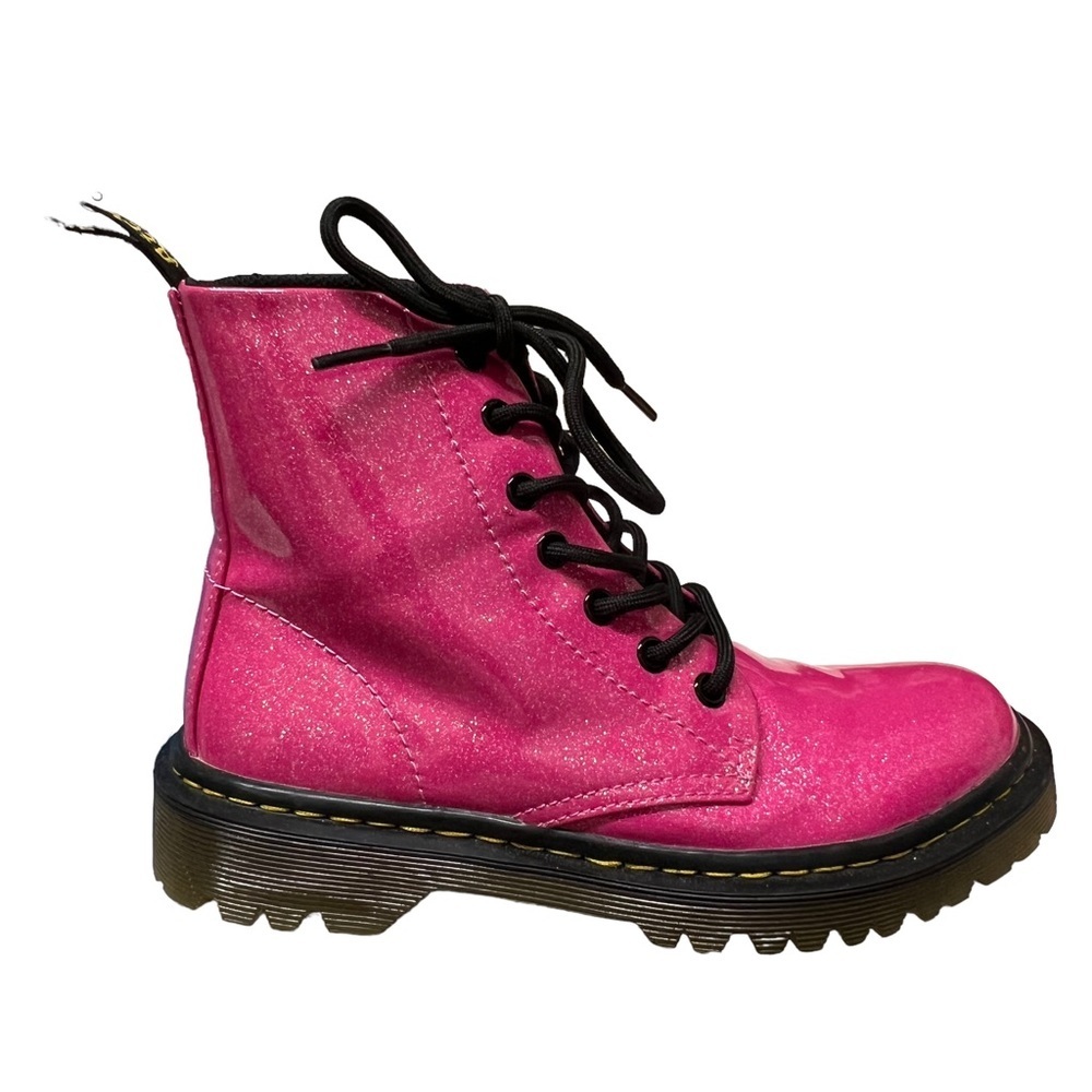 Dr. Martens Luana Hot Pink Glitter Boots Size 6 Barbie Barbiecore